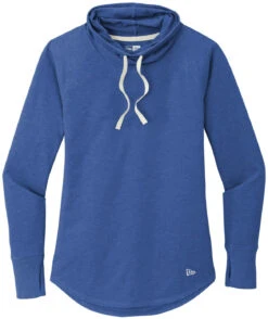 OUTLET-New Era Ladies Sueded Cotton Blend Cowl Tee -Thread Logic Store New Era Ladies Sueded Cotton Blend Cowl Tee Royal Heather S 9