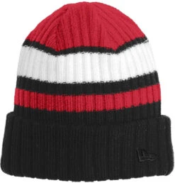 New Era Ribbed Tailgate Beanie -Thread Logic Store New Era Ribbed Tailgate Beanie RedBlack OSFA 4