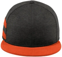 New Era Shadow Heather Striped Flat Bill Snapback Cap -Thread Logic Store New Era Shadow Heather Striped Flat Bill Snapback Cap Black Shadow HeatherDeep Orange OSFA 4