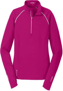 OGIO Endurance Ladies Nexus 1/4-Zip Pullover -Thread Logic Store OGIO Endurance Ladies Nexus 14 Zip Pullover Flush Pink S 9