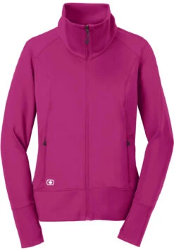 OGIO Ladies Fulcrum Full-Zip -Thread Logic Store OGIO Ladies Fulcrum Full Zip Flush Pink XS 9
