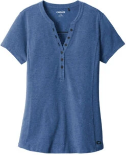 OGIO Ladies Tread Henley -Thread Logic Store OGIO Ladies Tread Henley Blue Heather XS 5