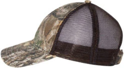 Outdoor Cap Mesh-Back Camo With Flag Undervisor Cap -Thread Logic Store Outdoor Cap Mesh Back Camo with Flag Undervisor Cap Realtree Edge OSFA 3
