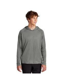 Port & Company Performance Pullover Hooded Tee 28 Port & Company Performance Pullover Hooded Tee -Thread Logic Store PC380H CHARCOAL Model Front