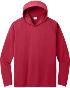 Port & Company Performance Pullover Hooded Tee 34 Port & Company Performance Pullover Hooded Tee -Thread Logic Store PC380H RED Flat Front