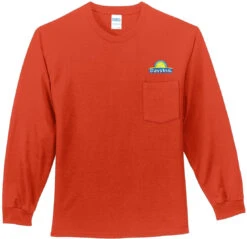 Port & Company Long Sleeve T-Shirt With Pocket