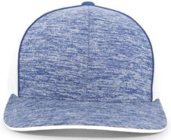 Pacific Headwear Aggressive Heather Trucker Snapback Cap -Thread Logic Store Pacific Headwear Aggressive Heather Trucker Snapback Cap Royal HeatherWhiteRoyal Heather OSFA 16