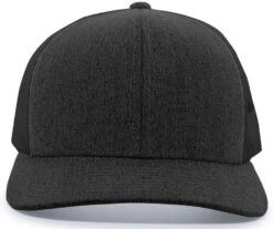Pacific Headwear Heather Trucker Snapback Cap -Thread Logic Store Pacific Headwear Heather Trucker Snapback Cap Black HeatherBlackBlack Heather OSFA 10