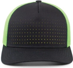Pacific Headwear Perforated 5-Panel Trucker Snapback Cap -Thread Logic Store Pacific Headwear Perforated 5 Panel Trucker Snapback Cap NavyNeon GreenNavy OSFA 13