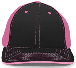Pacific Headwear Trucker Flexfit Cap -Thread Logic Store Pacific Headwear Trucker Flexfit Cap BlackPinkBlack LXL 10