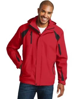 Port Authority All-Season II Jacket -Thread Logic Store Port Authority All Season II Jacket True RedBlack S 3