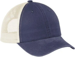 Port Authority Beach Wash Mesh Back Cap -Thread Logic Store Port Authority Beach Wash Mesh Back Cap Denim BlueStone OSFA 7