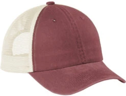 Port Authority Beach Wash Mesh Back Cap -Thread Logic Store Port Authority Beach Wash Mesh Back Cap Red RockStone OSFA 10