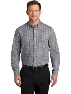 Port Authority Broadcloth Gingham Easy Care Shirt -Thread Logic Store Port Authority Broadcloth Gingham Easy Care Shirt 3