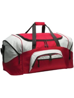 Port Authority Colorblock Sport Duffel Bag -Thread Logic Store Port Authority Colorblock Sport Duffel Bag RedGrey 4