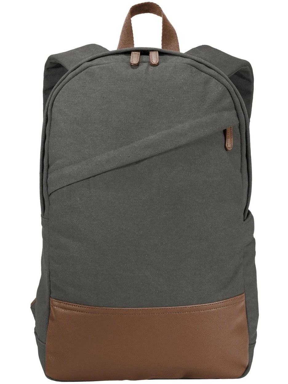 Port Authority Cotton Canvas Backpack 2 Port Authority Cotton Canvas Backpack - Image 2