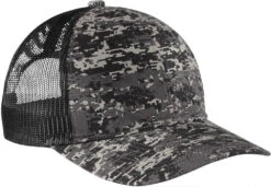 Port Authority Digi Camo Snapback Trucker Cap 20 Port Authority Digi Camo Snapback Trucker Cap -Thread Logic Store Port Authority Digi Camo Snapback Trucker Cap Black DigiBlack OSFA 4