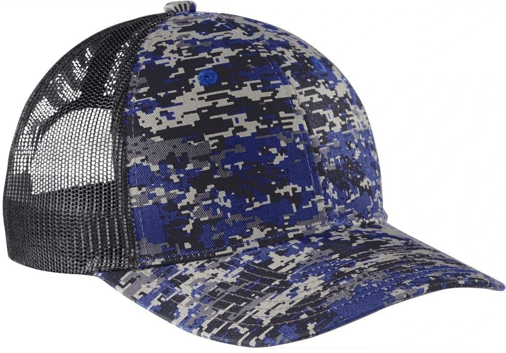 Port Authority Digi Camo Snapback Trucker Cap 11 Port Authority Digi Camo Snapback Trucker Cap - Image 11