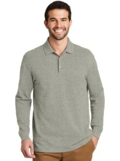 Port Authority EZCotton Long Sleeve Polo -Thread Logic Store Port Authority EZCotton Long Sleeve Polo 11