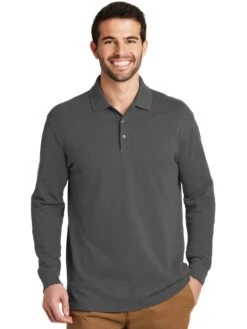 Port Authority EZCotton Long Sleeve Polo -Thread Logic Store Port Authority EZCotton Long Sleeve Polo 15