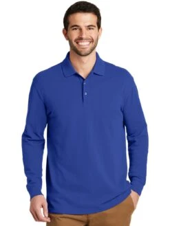 Port Authority EZCotton Long Sleeve Polo -Thread Logic Store Port Authority EZCotton Long Sleeve Polo 19