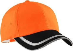 Port Authority Enhanced Visibility Cap -Thread Logic Store Port Authority Enhanced Visibility Cap Safety OrangeBlack OSFA 3