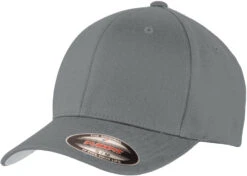 Port Authority Flexfit Wool Blend Cap -Thread Logic Store Port Authority Flexfit Wool Blend Cap Grey SM 3