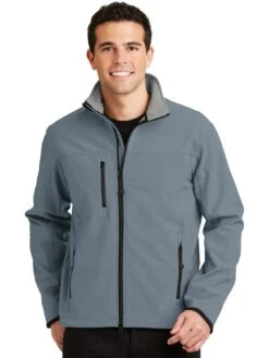 Port Authority Glacier Soft Shell Jacket -Thread Logic Store Port Authority Glacier Soft Shell Jacket Atlantic BlueChrome S 1