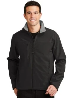 Port Authority Glacier Soft Shell Jacket -Thread Logic Store Port Authority Glacier Soft Shell Jacket BlackChrome S 2