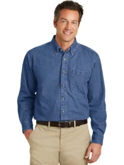 Port Authority Heavyweight Denim Shirt 8 Port Authority Heavyweight Denim Shirt -Thread Logic Store Port Authority Heavyweight Denim Shirt 3