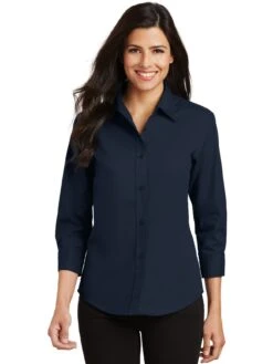 Port Authority Ladies 3/4-Sleeve Easy Care -Thread Logic Store Port Authority Ladies 34 Sleeve Easy Care 15