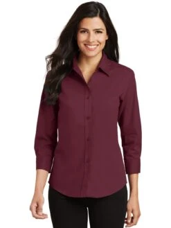 Port Authority Ladies 3/4-Sleeve Easy Care -Thread Logic Store Port Authority Ladies 34 Sleeve Easy Care 7