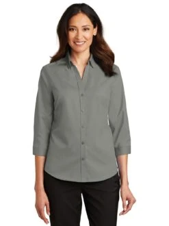 Port Authority Ladies 3/4 Sleeve SuperPro Twill Shirt 31 Port Authority Ladies 3/4 Sleeve SuperPro Twill Shirt -Thread Logic Store Port Authority Ladies 34 Sleeve SuperPro Twill Shirt 11