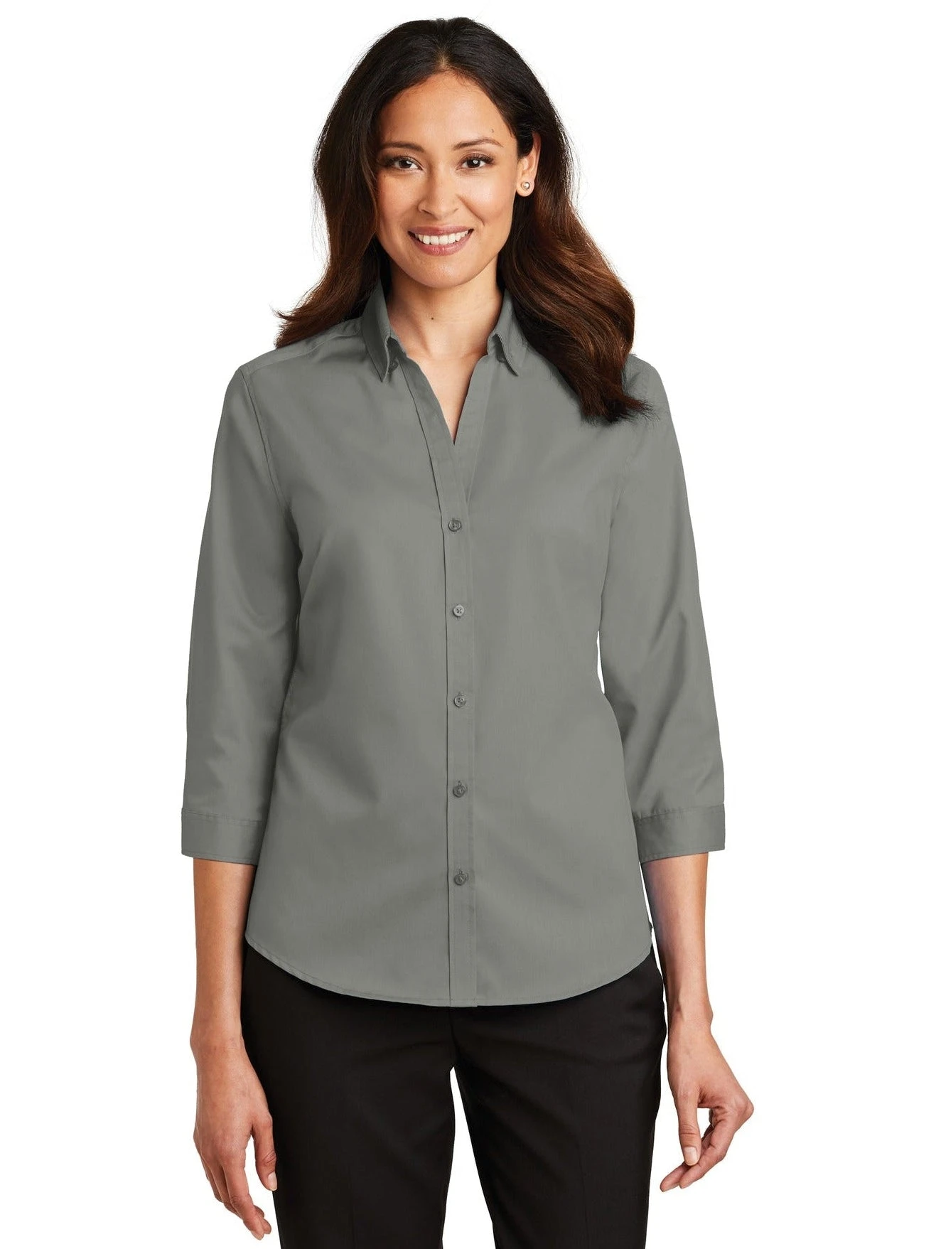Port Authority Ladies 3/4 Sleeve SuperPro Twill Shirt 12 Port Authority Ladies 3/4 Sleeve SuperPro Twill Shirt - Image 12