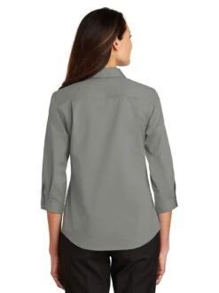 Port Authority Ladies 3/4 Sleeve SuperPro Twill Shirt 32 Port Authority Ladies 3/4 Sleeve SuperPro Twill Shirt -Thread Logic Store Port Authority Ladies 34 Sleeve SuperPro Twill Shirt 12