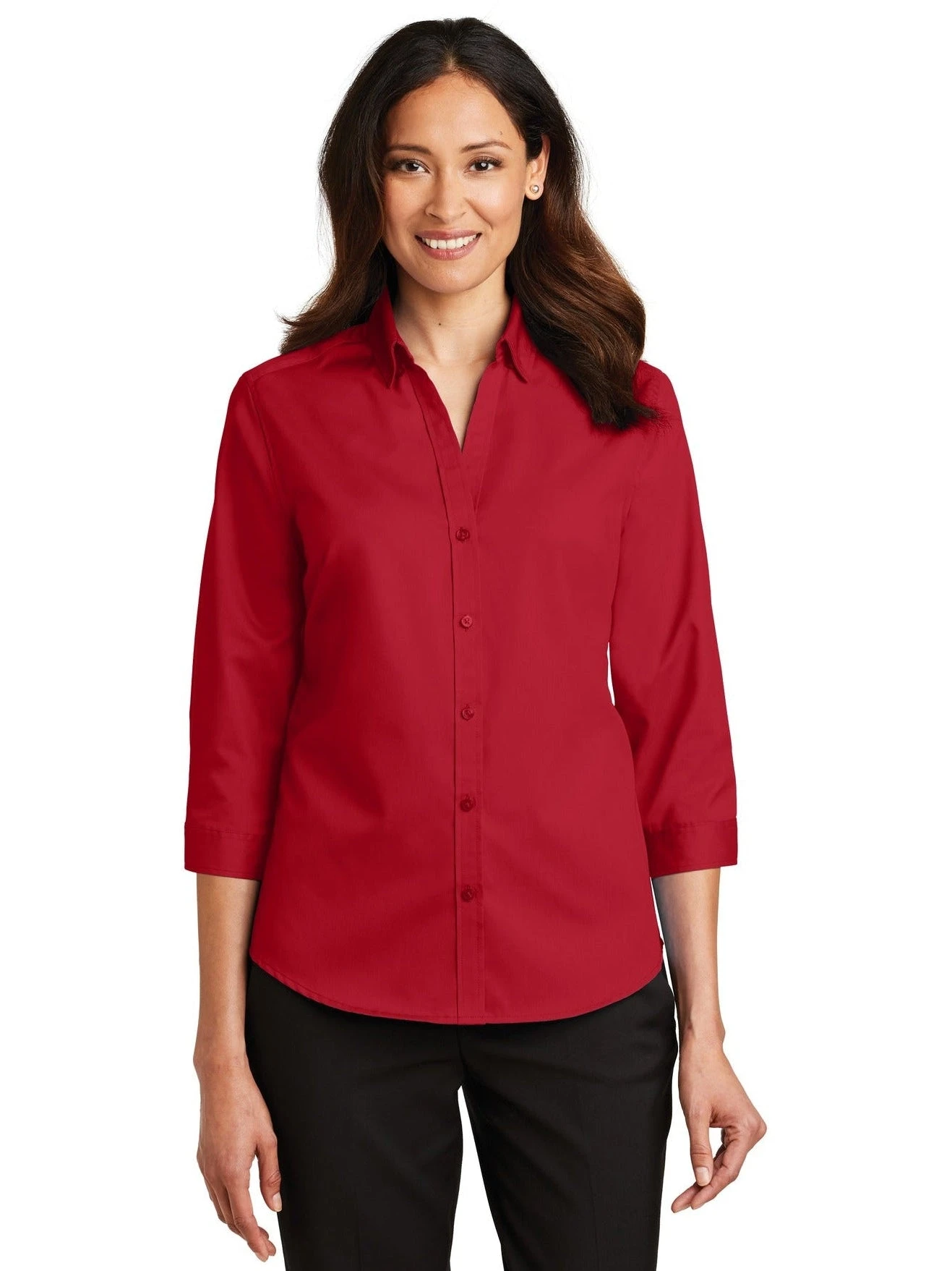 Port Authority Ladies 3/4 Sleeve SuperPro Twill Shirt 16 Port Authority Ladies 3/4 Sleeve SuperPro Twill Shirt - Image 16