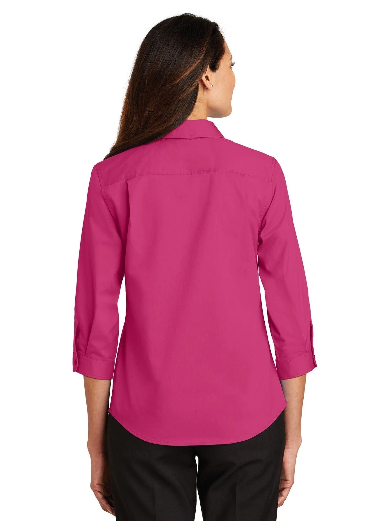 Port Authority Ladies 3/4 Sleeve SuperPro Twill Shirt 5 Port Authority Ladies 3/4 Sleeve SuperPro Twill Shirt - Image 5