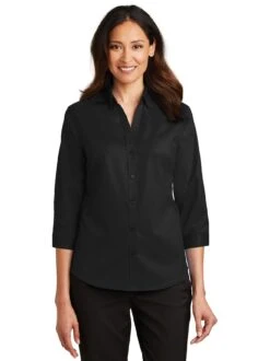 Port Authority Ladies 3/4 Sleeve SuperPro Twill Shirt 27 Port Authority Ladies 3/4 Sleeve SuperPro Twill Shirt -Thread Logic Store Port Authority Ladies 34 Sleeve SuperPro Twill Shirt 7