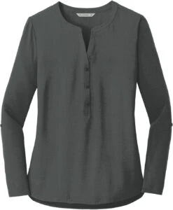 Port Authority Ladies Concept Henley Tunic 26 Port Authority Ladies Concept Henley Tunic -Thread Logic Store Port Authority Ladies Concept Henley Tunic Grey Smoke XS 9