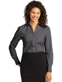 Port Authority Ladies Crosshatch Easy Care Shirt -Thread Logic Store Port Authority Ladies Crosshatch Easy Care Shirt 15