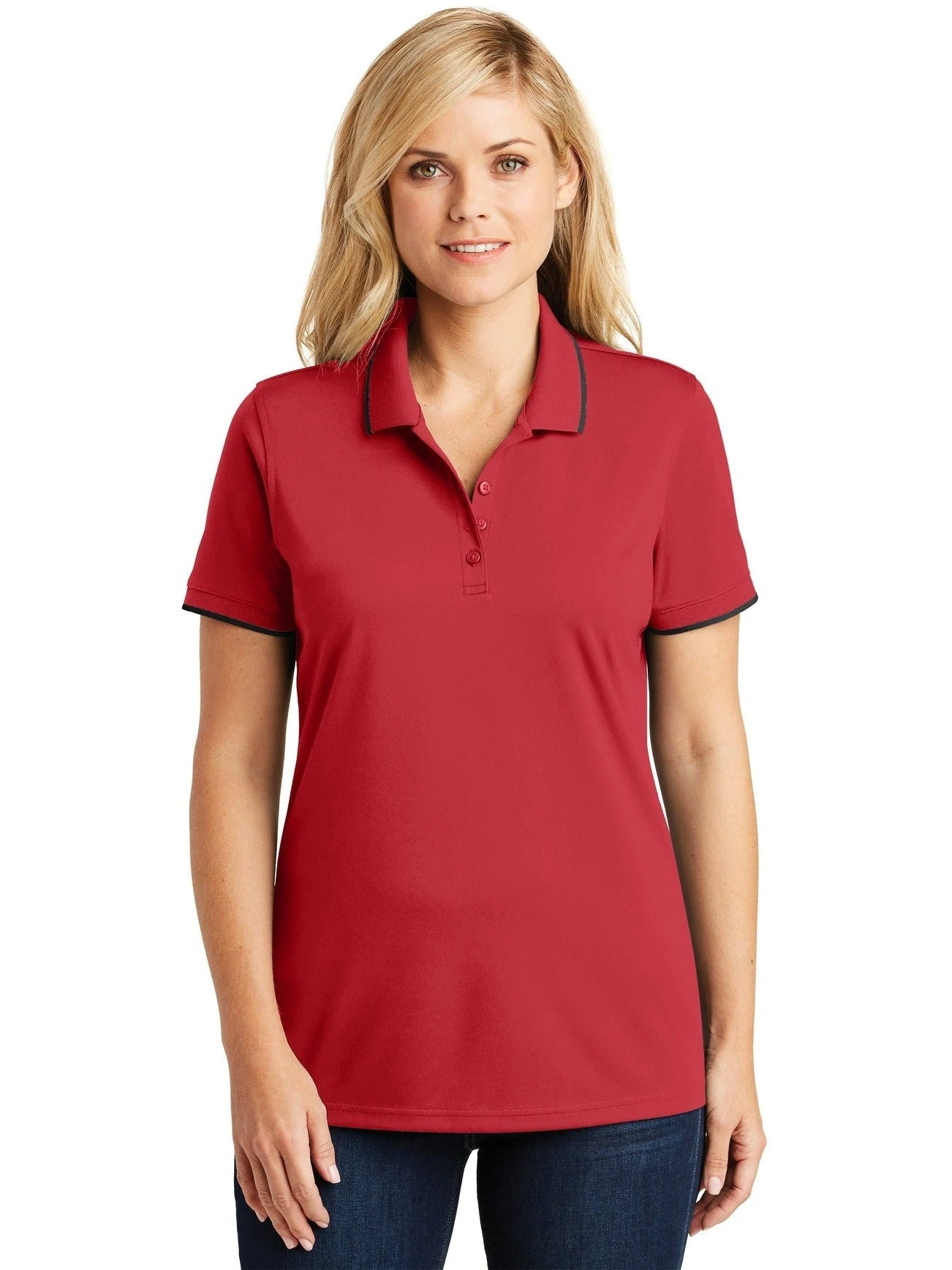 Port Authority Ladies Dry Zone UV Micro-Mesh Tipped Polo 12 Port Authority Ladies Dry Zone UV Micro-Mesh Tipped Polo - Image 12