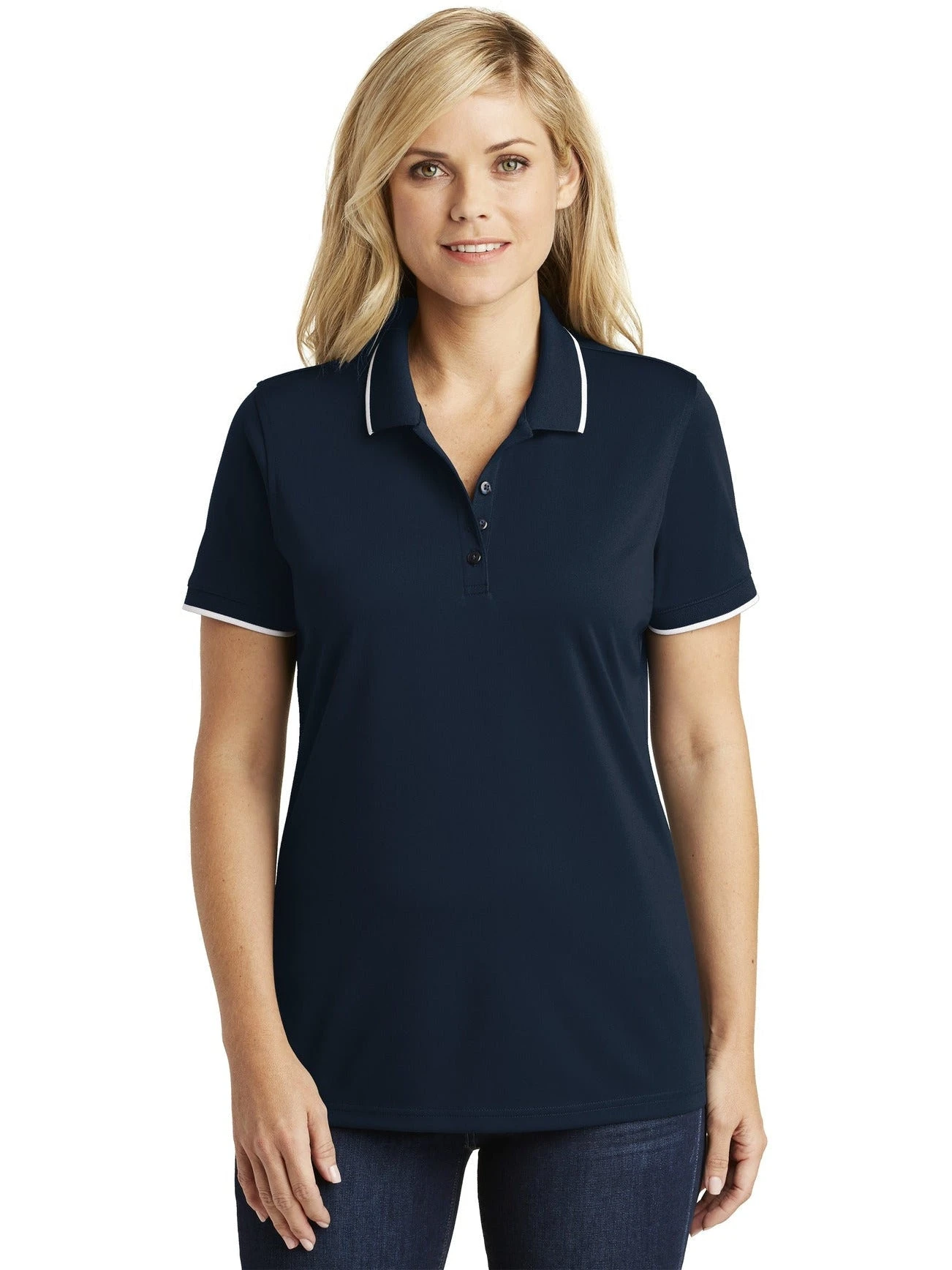 Port Authority Ladies Dry Zone UV Micro-Mesh Tipped Polo 16 Port Authority Ladies Dry Zone UV Micro-Mesh Tipped Polo - Image 16