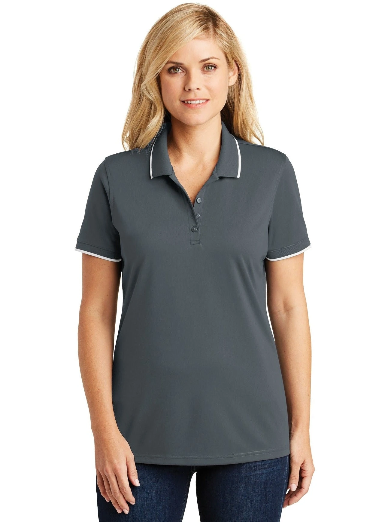 Port Authority Ladies Dry Zone UV Micro-Mesh Tipped Polo 8 Port Authority Ladies Dry Zone UV Micro-Mesh Tipped Polo - Image 8