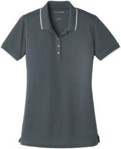 Port Authority Ladies Dry Zone UV Micro-Mesh Tipped Polo 22 Port Authority Ladies Dry Zone UV Micro-Mesh Tipped Polo -Thread Logic Store Port Authority Ladies Dry Zone UV Micro Mesh Tipped Polo GraphiteWhite XS 5