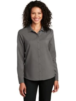 Port Authority Ladies Long Sleeve Performance Staff Shirt -Thread Logic Store Port Authority Ladies Long Sleeve Performance Staff Shirt 11