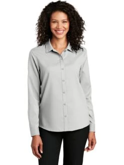Port Authority Ladies Long Sleeve Performance Staff Shirt -Thread Logic Store Port Authority Ladies Long Sleeve Performance Staff Shirt 14