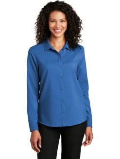 Port Authority Ladies Long Sleeve Performance Staff Shirt -Thread Logic Store Port Authority Ladies Long Sleeve Performance Staff Shirt 18