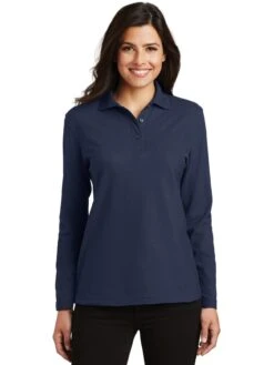 Port Authority Ladies Long Sleeve Silk Touch Polo Shirt -Thread Logic Store Port Authority Ladies Long Sleeve Silk Touch Polo Shirt 10