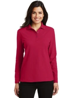 Port Authority Ladies Long Sleeve Silk Touch Polo Shirt -Thread Logic Store Port Authority Ladies Long Sleeve Silk Touch Polo Shirt 14