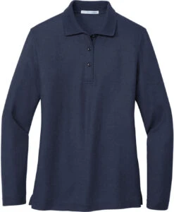 Port Authority Ladies Long Sleeve Silk Touch Polo Shirt -Thread Logic Store Port Authority Ladies Long Sleeve Silk Touch Polo Shirt Navy XS 9